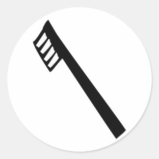 Zahnbürstensymbol Runder Aufkleber