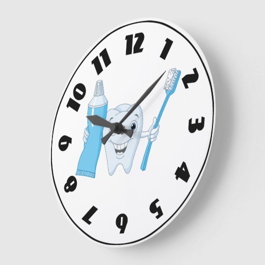 Zahnbürstenuhr Große Wanduhr (Winkel)