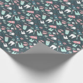 Zahnbürstenzahnpasta und Mund für den Zahnarzt Geschenkpapier (Ecke)