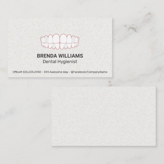 Zähnchen | Dental Visitenkarte (Vorne/Hinten)