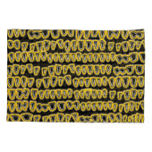 Zähnchen Zahnarzt Orthodontist NEON gelb Kissenbezug (Rückseite-Links)