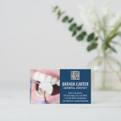 Zähnchenreinigung | QR Scan Code Business Card Visitenkarte (Stehend Vorderseite)
