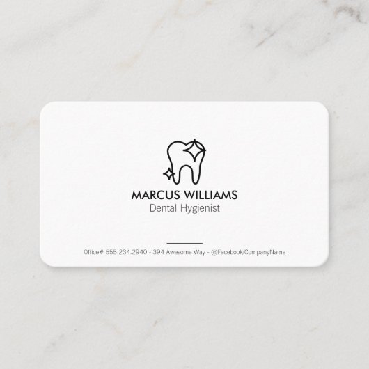 Zähnchenreinigung Visitenkarte (Vorderseite)