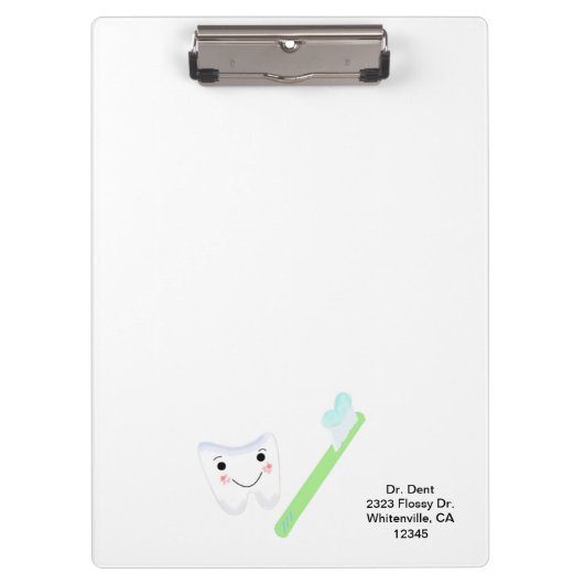 Zahndesign Klemmbrett (Vorderseite)