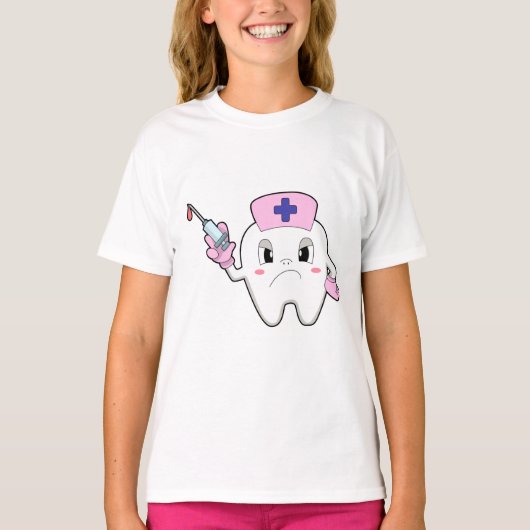 Zähne als Krankenschwester mit Spritze.PNG T-Shirt (Vorderseite)