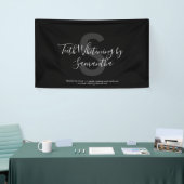 Zähne Aufhellung Monogramm Schrift Banner (Messeveranstaltung)