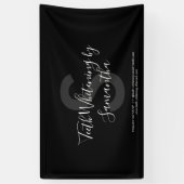 Zähne Aufhellung Monogramm Schrift Banner (Vertikal)