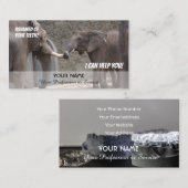 Zähne, die Zahnärzte gegen Scham-Geschäft halten Visitenkarte (Vorne/Hinten)