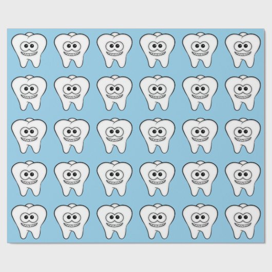 Zähne Geschenkpapier (Flach)