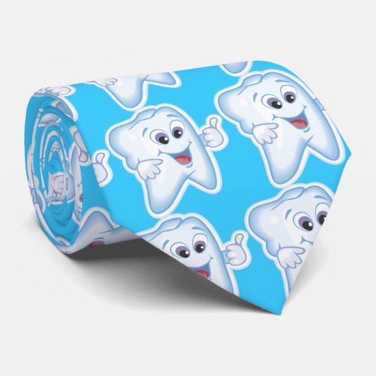 Zähne - glücklicher Zahn Krawatte (Gerollt)