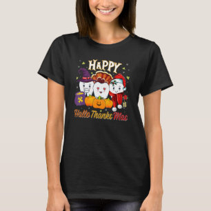 Zähne HalloDankMas Halloween Thanksgiving Christ T-Shirt