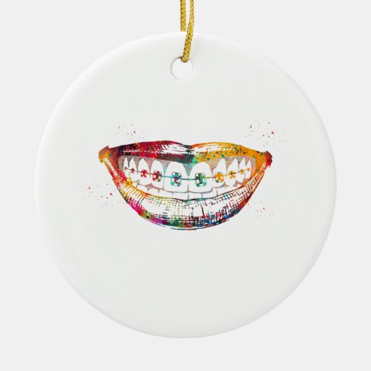 Zähne Keramik Ornament (Vorne)