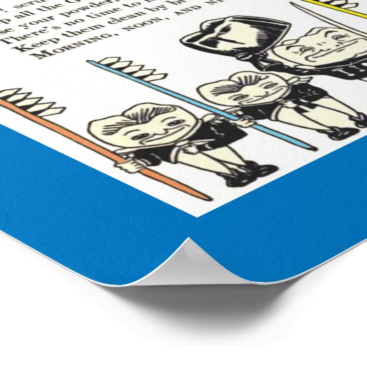 Zähne: Kinderzelt Brushing Song etwa 1922 Poster (Ecke)