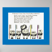 Zähne: Kinderzelt Brushing Song etwa 1922 Poster (Vorne)