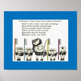 Zähne: Kinderzelt Brushing Song etwa 1922 Poster