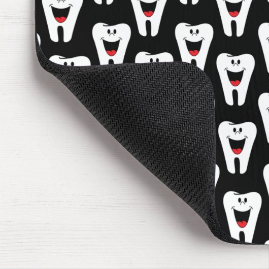 Zähne lächeln, Zentist Black Mouse Pad! Mousepad (Ecke)