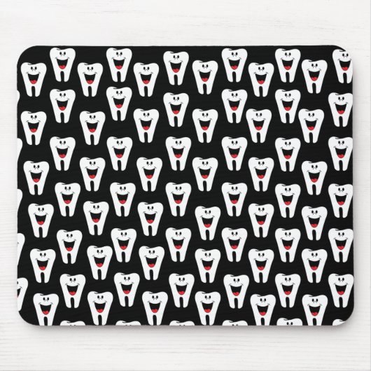 Zähne lächeln, Zentist Black Mouse Pad! Mousepad (Vorne)