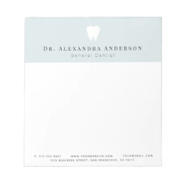 Zähne Light Blue & White Notizblock