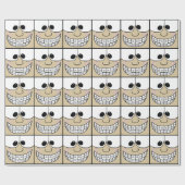 Zähne mit Braces auf Zähne, sich selbst lächelndes Geschenkpapier (Flach)