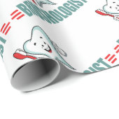 Zähne mit sonniger Brush Geschenkpapier (Rolleneckpunkt)