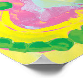 Zähne Modell Spin Design Zahnarzt Gelbes Poster (Ecke)