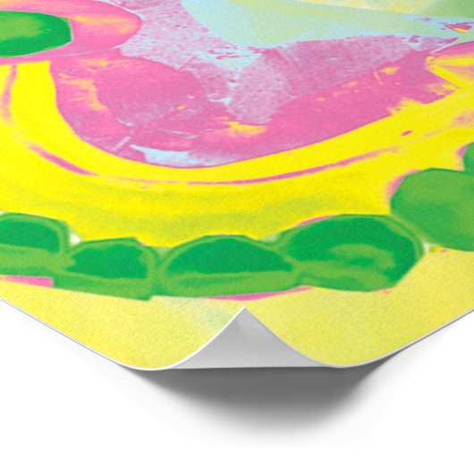 Zähne Modell Spin Design Zahnarzt Gelbes Poster (Ecke)