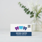 Zähne | QR Scan Code Business Card Visitenkarte (Stehend Vorderseite)