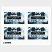 Zähne Röntgenaufnahme Rechteckiger Aufkleber (Blatt)