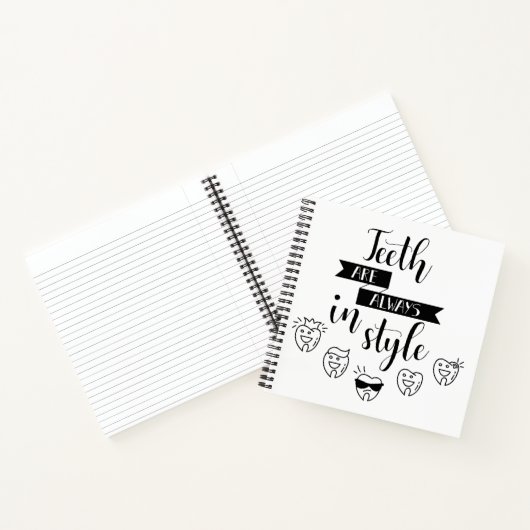 Zähne sind immer im Stil Notizblock (Innenseite)
