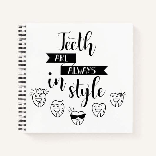 Zähne sind immer im Stil Notizblock (Vorderseite)