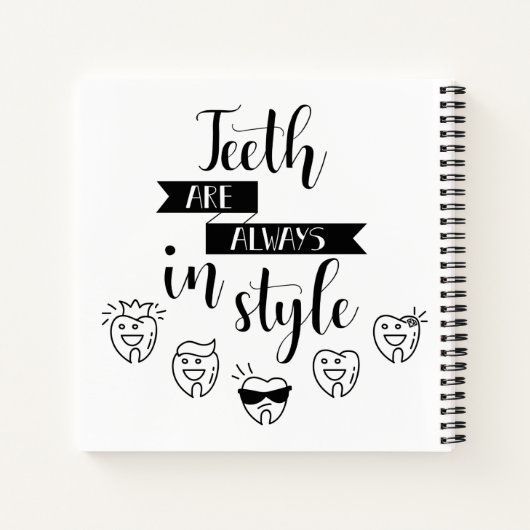 Zähne sind immer im Stil Notizblock (Rückseite)