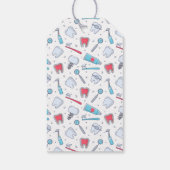 Zähne und Tools Dental Pattern Party Vielen Dank Geschenkanhänger (Rückseite)