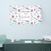 Zähne und Tools Zahnmuster-Abschluss Banner (Messeveranstaltung)