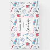 Zähne und Tools Zahnmuster-Abschluss Banner (Vertikal)