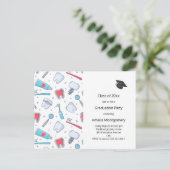 Zähne und Tools Zahnmuster-Abschluss Einladungspostkarte (Stehend Vorderseite)