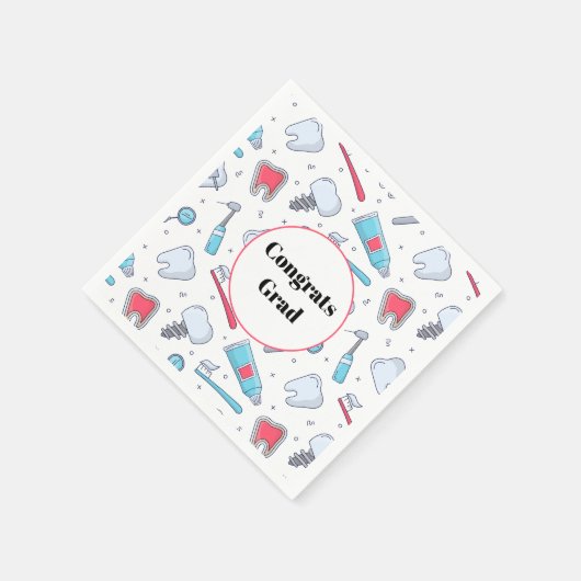 Zähne und Tools Zahnmuster-Abschluss Serviette (Ecke)