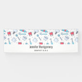 Zähne und Werkzeuge - Dental Pattern Business Banner (Horizontal)