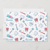 Zähne und Werkzeuge für die elterliche Pflege von  Einladung (Rückseite)