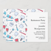 Zähne und Werkzeuge für die elterliche Pflege von  Einladung (Vorne/Hinten)