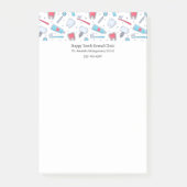 Zähne und Werkzeuge Zahnarzt Post-it Klebezettel (Vorderseite)