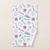 Zähne und Werkzeuge Zahnmuster Badhandtuch Set (Handtuch)