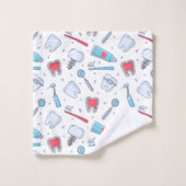 Zähne und Werkzeuge Zahnmuster Badhandtuch Set (Waschlappen)