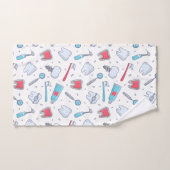 Zähne und Werkzeuge Zahnmuster Badhandtuch Set (Handtuch)