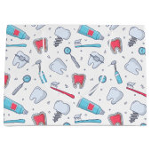 Zähne und Werkzeuge Zahnmuster Große Geschenktüte (Vorderseite)