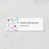 Zähne und Werkzeuge Zahnmuster Mini Visitenkarte (Vorderseite)