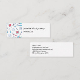 Zähne und Werkzeuge Zahnmuster Mini Visitenkarte