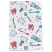 Zähne und Werkzeuge Zahnmuster Mittlere Geschenktüte (Vorderseite)