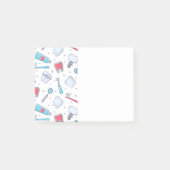 Zähne und Werkzeuge Zahnmuster Post-it Klebezettel (Vorderseite)