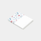 Zähne und Werkzeuge Zahnmuster Post-it Klebezettel (angewinkelt)