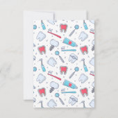 Zähne und Werkzeuge Zahnmuster RSVP Karte (Rückseite)